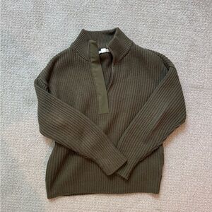 Cotton Olive Green Sweater